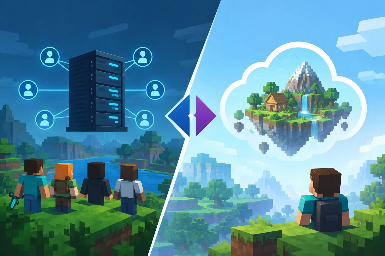 SMP или Realms: какой вариант Minecraft подойдёт вашей компании